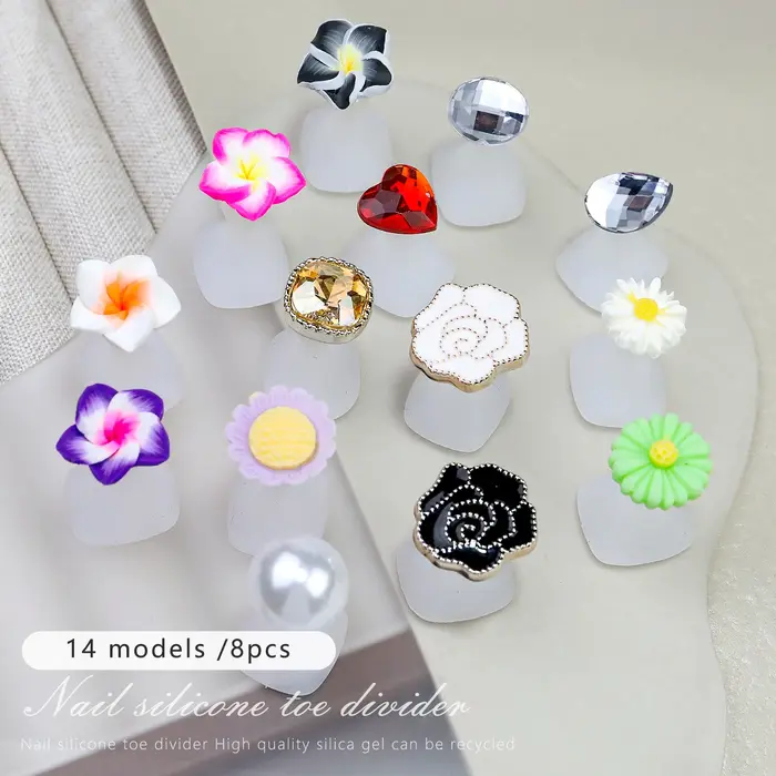 Séparateur d'orteils en Silicone souple, Design floral, pour pédicure, séparateur de doigts, outil d