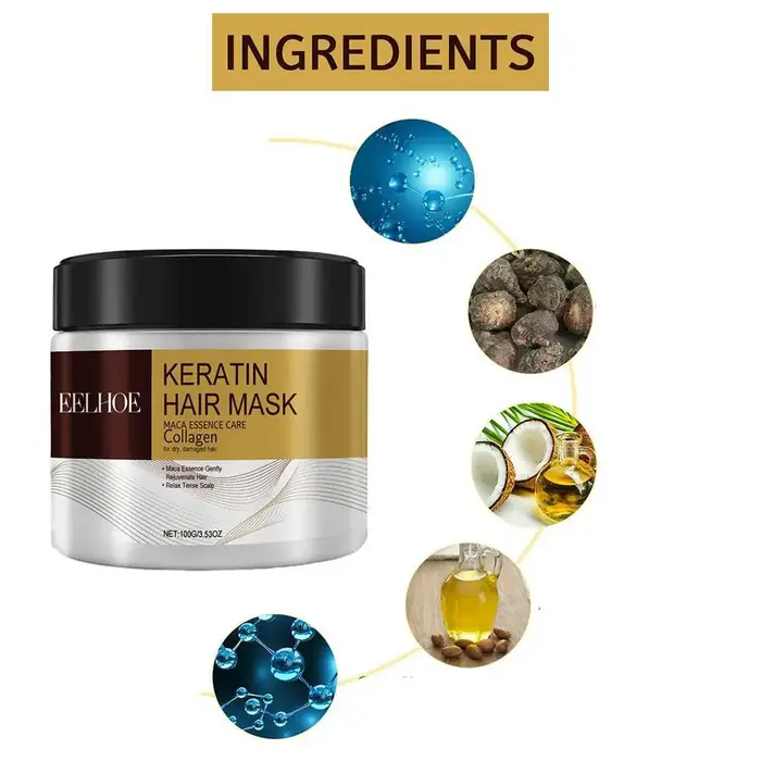 Masque capillaire au collagène et à la kératine