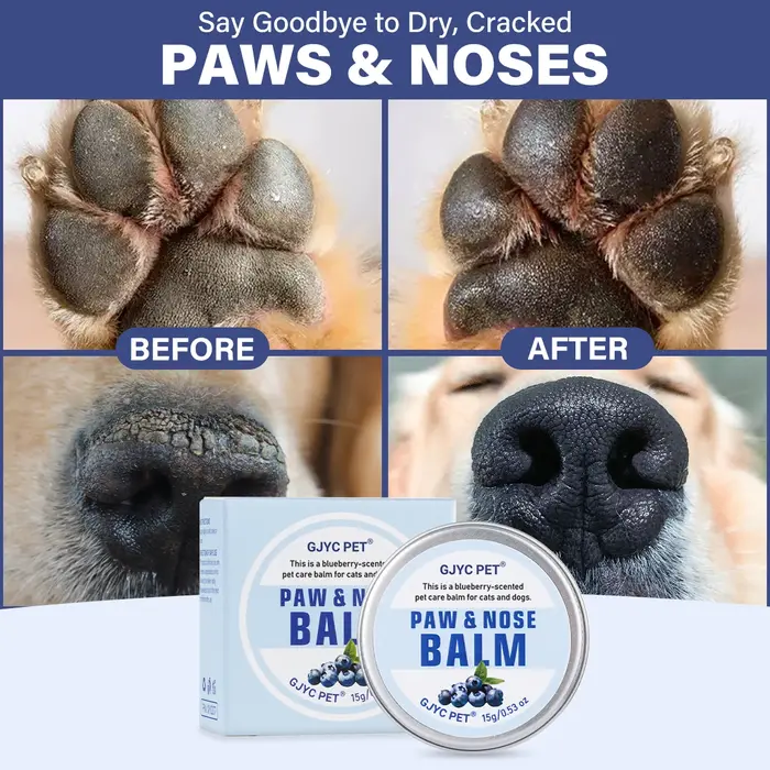 Baume pour pattes et nez secs et gercés, sûr à lécher, naturel, non gras, hydratant, apaisant, prote