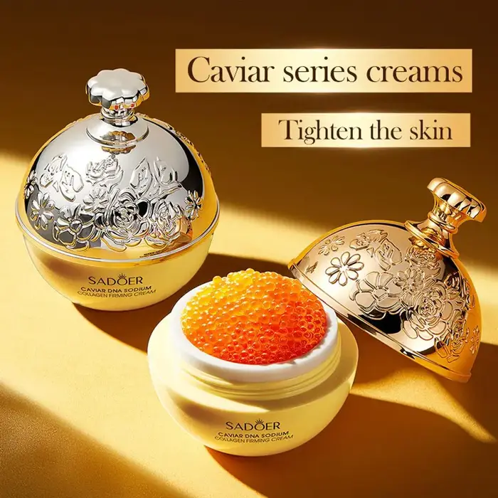 SADOER Caviar DNA Sodium Collagène Frming Crème pour hydrater nourrir Anti-âge Soins de la peau 30g