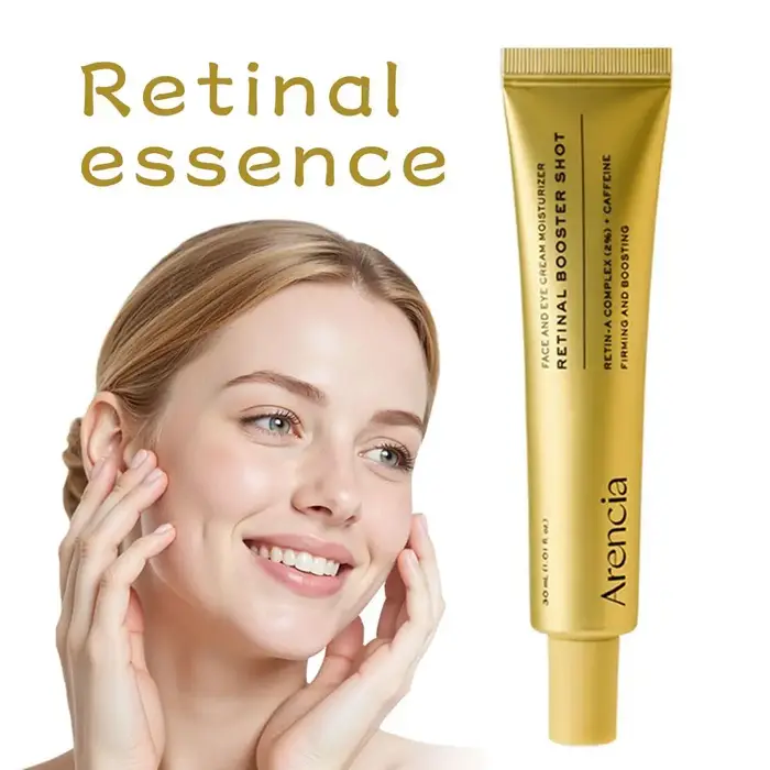 Crème Booster Rétinol Arencia Infusée à la Caféine – Essence Anti-Âge Raffermissante