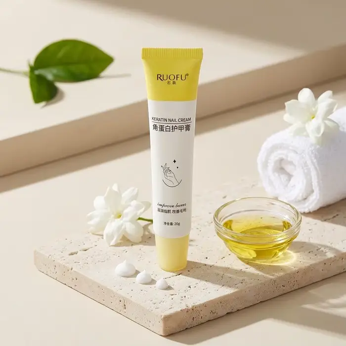 Crème à ongles à la kératine : Lisse les bords pointus