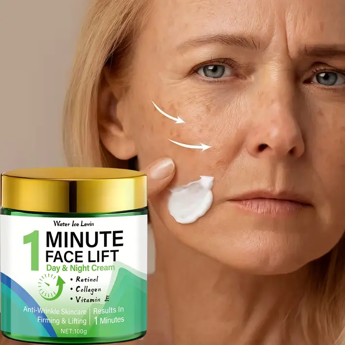 Minute Face Lift Crème de jour et de nuit au rétinol et au collagène pour une raffermissement instantané et une humidité profonde.