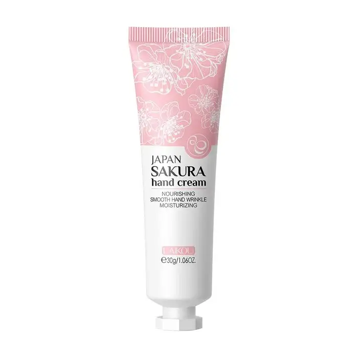 Crème pour les mains au collagène Sakura, adoucit pour la peau, nourrit, Anti-séchage, hydratant en 