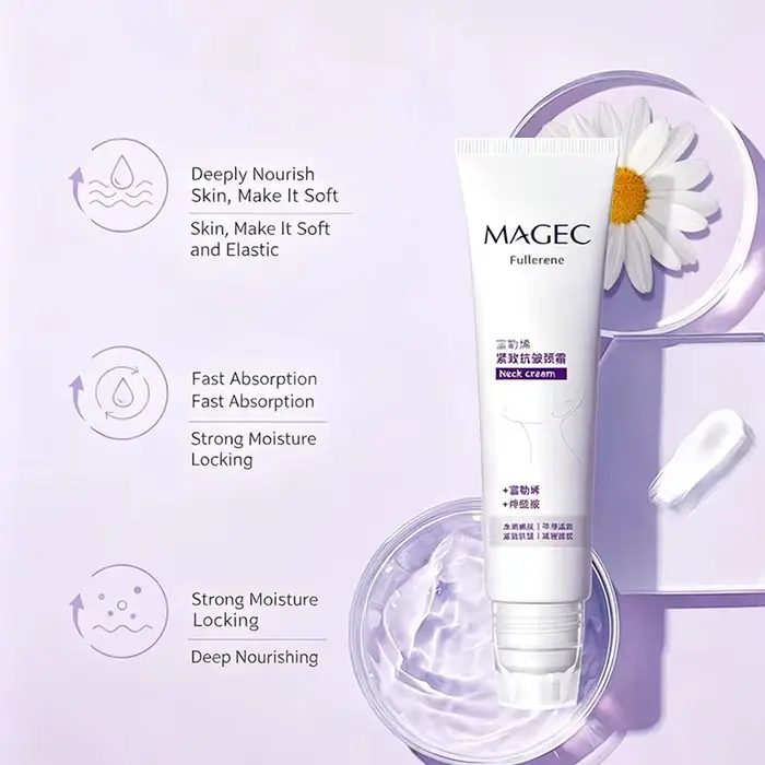Crème hydratante élastique pour le cou à la camomille 50g – Hydratation intense