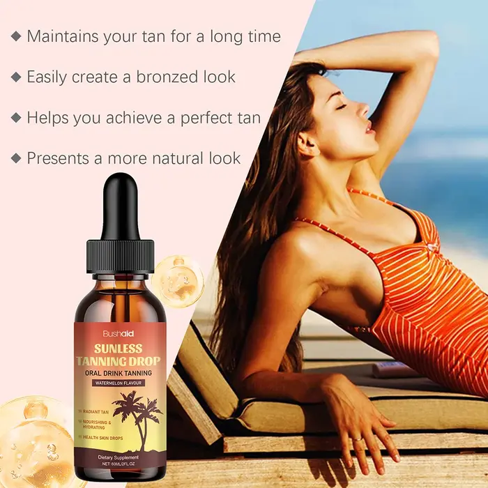 Gouttes de bronzage buccales sans soleil
