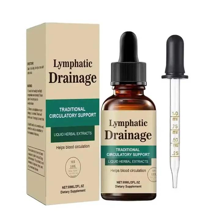 Gouttes naturelles à base de plantes pour le drainage lymphatique, complément liquide détoxifiant à 