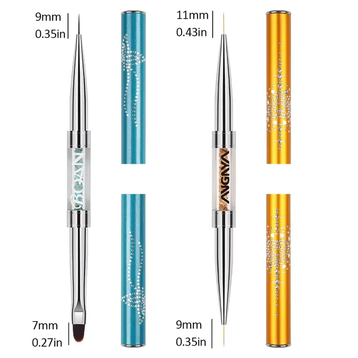 BQAN Double pinceau à ongles pour dessin