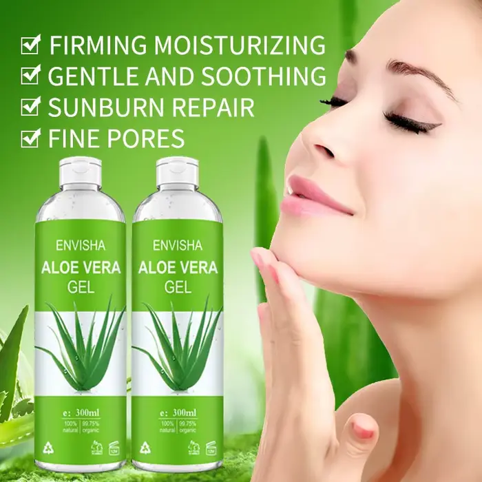 ENVISHA Gel d'aloe Vera apaisant hydratant acide hyaluronique traitement réparateur de coups de sole