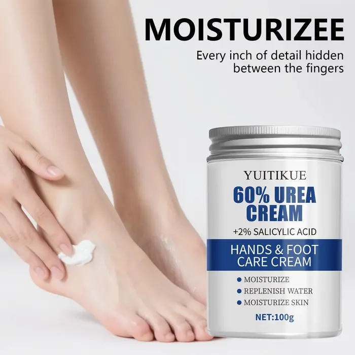 YUITIKUE Crème pour les pieds à l'urée 60 % 100 g - Réparation du talon craquelé en 2 semaines