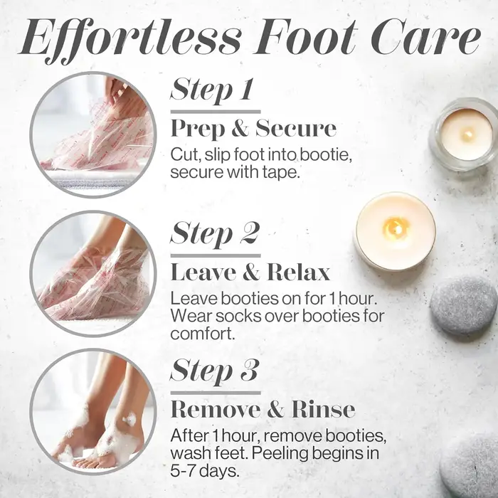 Chaussettes exfoliantes pour les pieds