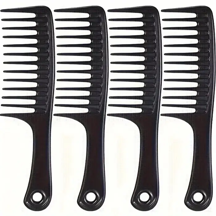 Peignes à dents larges 1/4, manche en plastique ABS antistatique et durable, cheveux lisses, adaptés