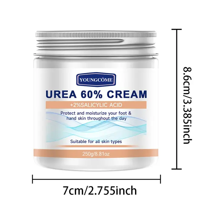 YOUNGCOME 60% crème d'urée + 80% acide salicylique crème de soin hydratante pour les pieds peut hydr