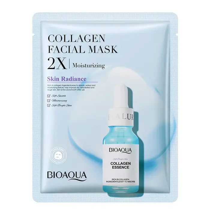 20 pièces BIOAQUA Centella collagène masque Facial VC hydratant rafraîchissant feuille masques acide hyaluronique