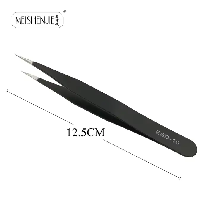 MEISHENJIE-Pince à épiler en acier inoxydable pour faux cils, outil de maquillage pour extensions d'