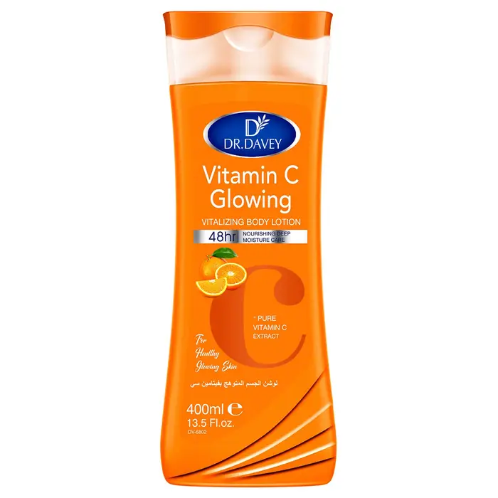 DR.DAVEY VITAMIN C body lotionGrande capacité400MLLotion corporelle hydratante et rafraîchissante Fo