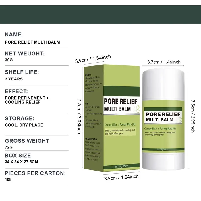 Stick Baume Multi-Usages Apaisant pour les Pores