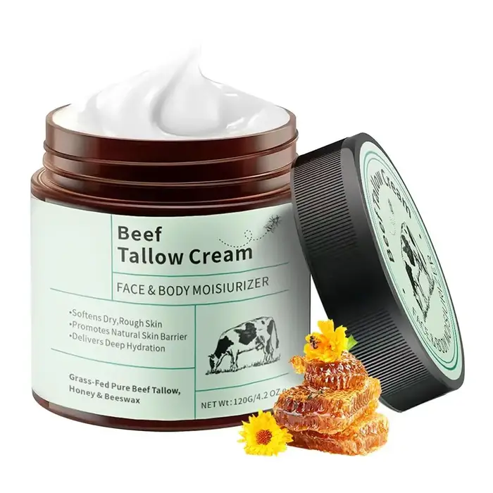 Crème hydratante au miel de Tallow de boeuf, 120g, éclaircissante, rajeunissement, nourrissante, hyd