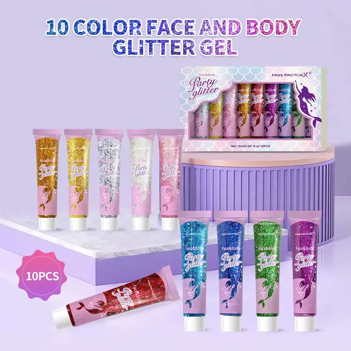 Gel à paillettes pour le corps