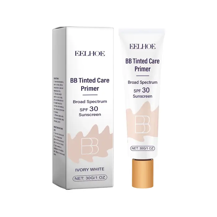 BB crème teintée avec SPF 30 couverture complète Pores invisibles acné éclaircissant Niacinamide maq