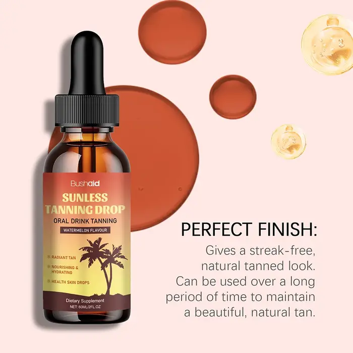Gouttes de bronzage buccales sans soleil