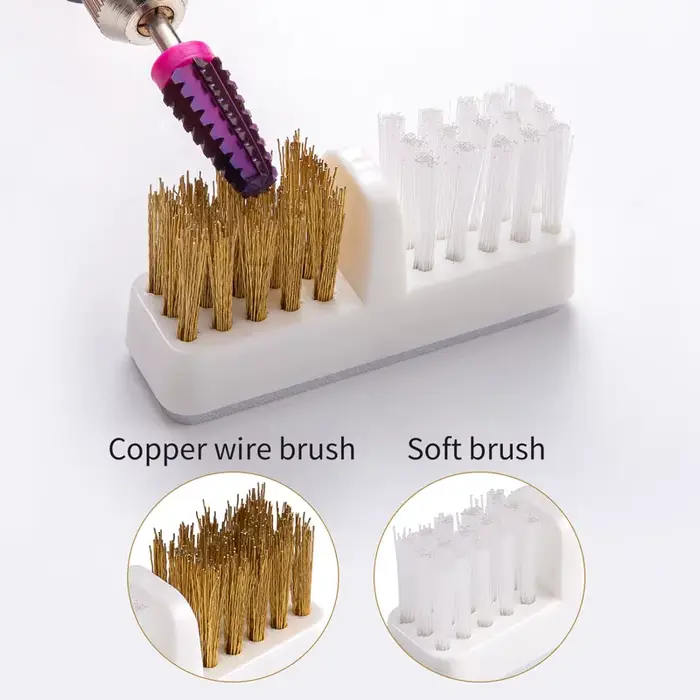 Mèches électriques pour perceuse à ongles, brosse avec boîte anti-poussière, coupe-manucure portable