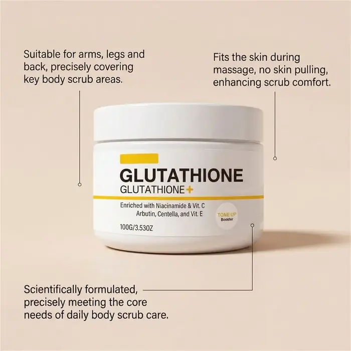 Gommage corporel au glutathion et au sel marin