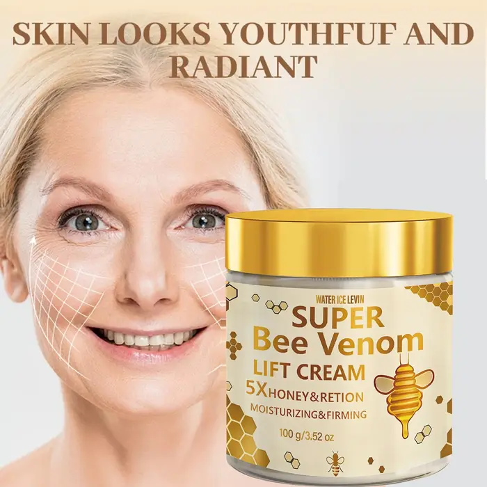 Crème Visage au Venin d'Abeille 100g avec Acide Hyaluronique