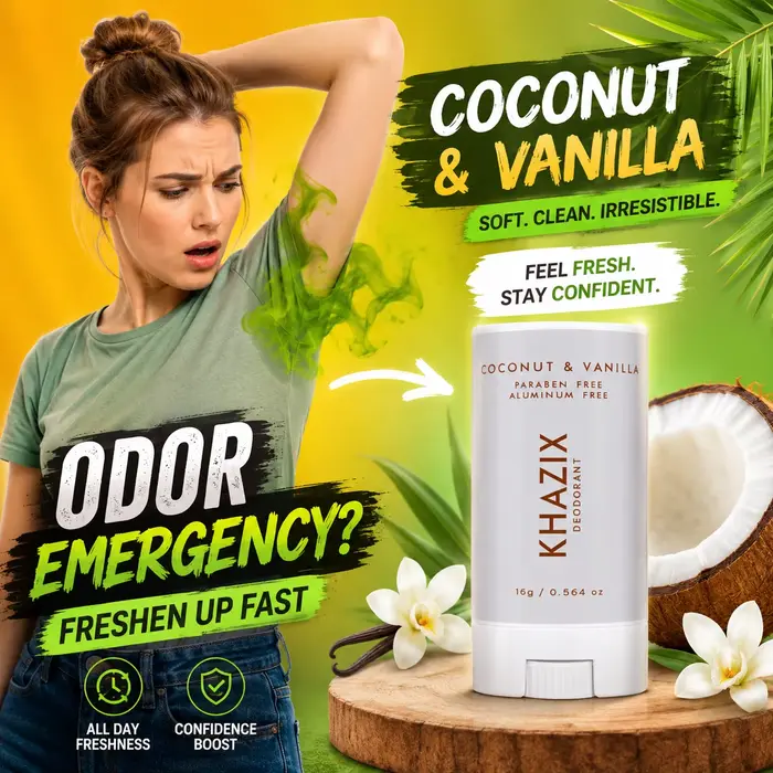 Déodorant en stick pour les aisselles | Formule anti-odeurs double action | Beurre de karité et huil