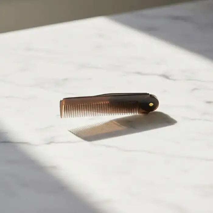 Peigne de poche pliable pour hommes