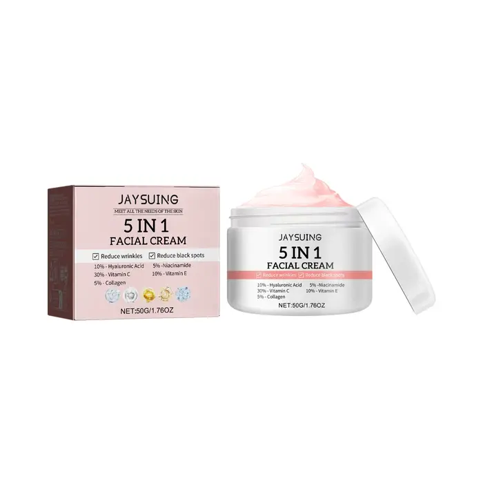 Crème nourrissante pour le visage 5 en 1, lisse, déformable, élimination de la pigmentation, rétréci
