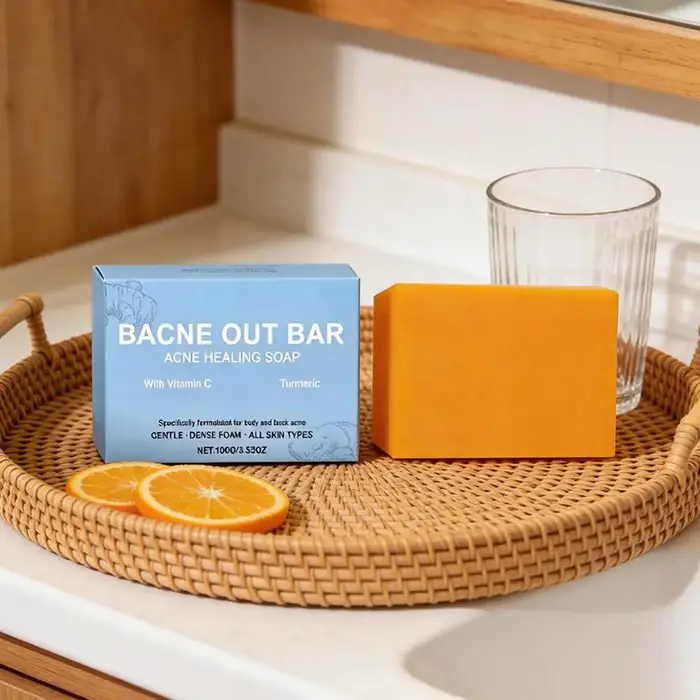 Savon nettoyant à la vitamine C et au curcuma