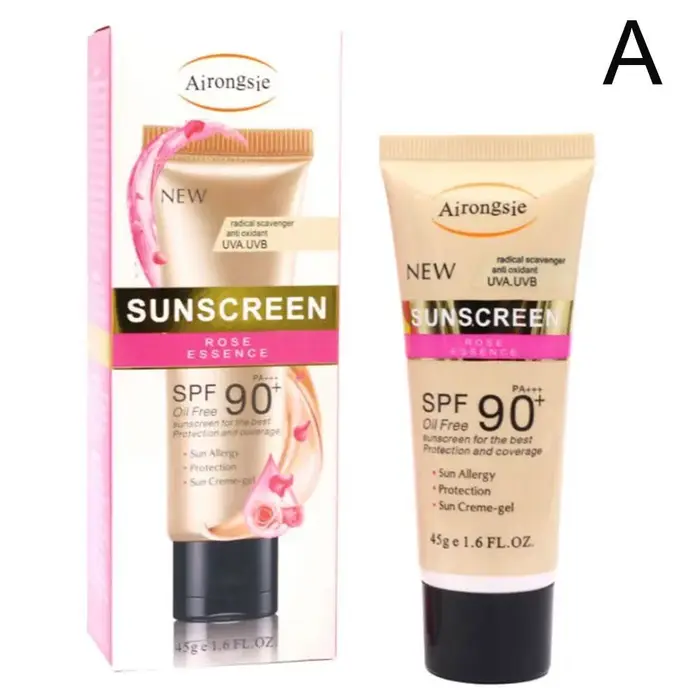 Lotion solaire à l'essence de rose SPF 90 pour le visage et le corps, protection élevée, crème solai