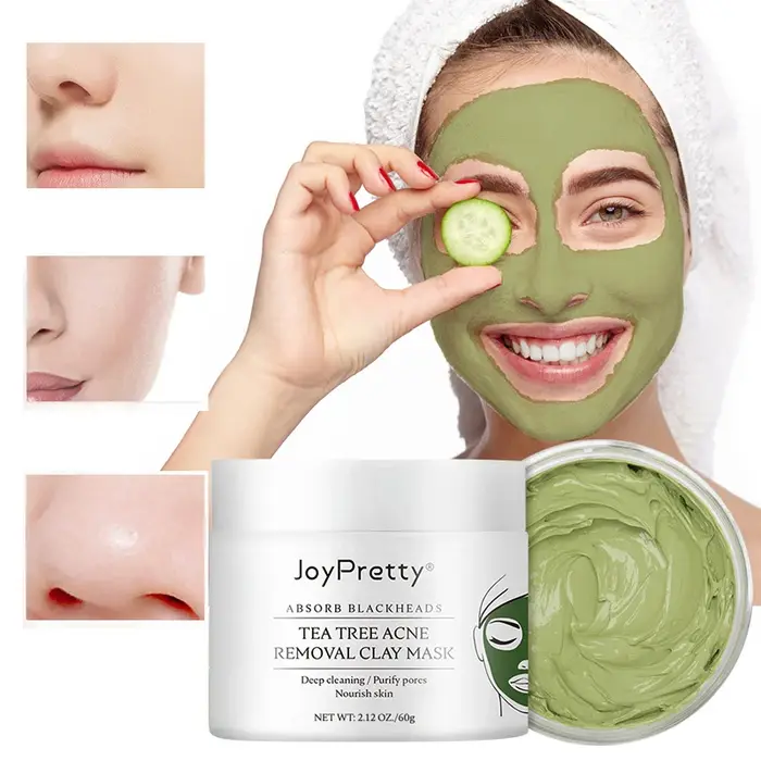 Masque Facial à la boue, traitement de l'acné, rétrécit les Pores, élimine les points noirs, nettoya