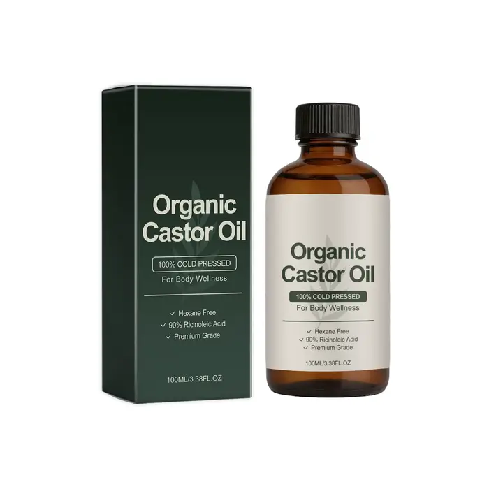 Huile de ricin biologique pressée à froid, hydratation intense, raffermissement de la peau, relaxati