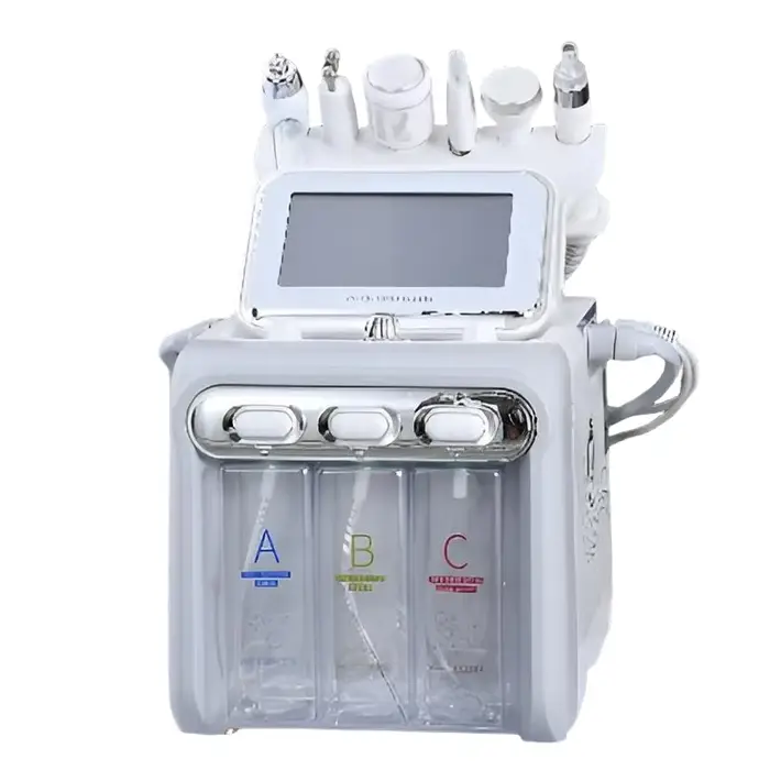 Appareil d'hydradermabrasion 6 en 1, nettoie en profondeur la peau, hydrate, lifte et rajeunit, jet 
