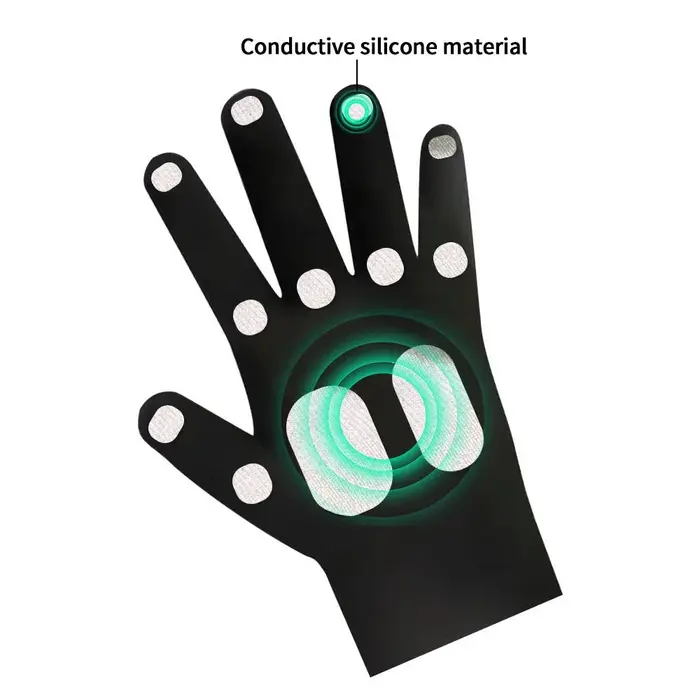 Gants de massage EMS pour le raffermissement de la peau et le contour du corps