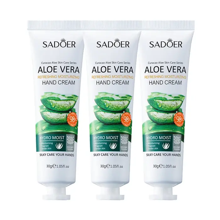 Crème hydratante rafraîchissante SADOER, 3/5 pièces, crème pour les mains à l'aloe vera, peau douce,