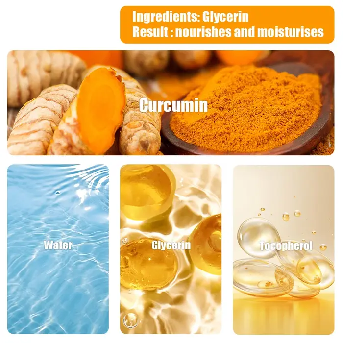Le bâton de crème pour les yeux au curcuma nourrit la peau