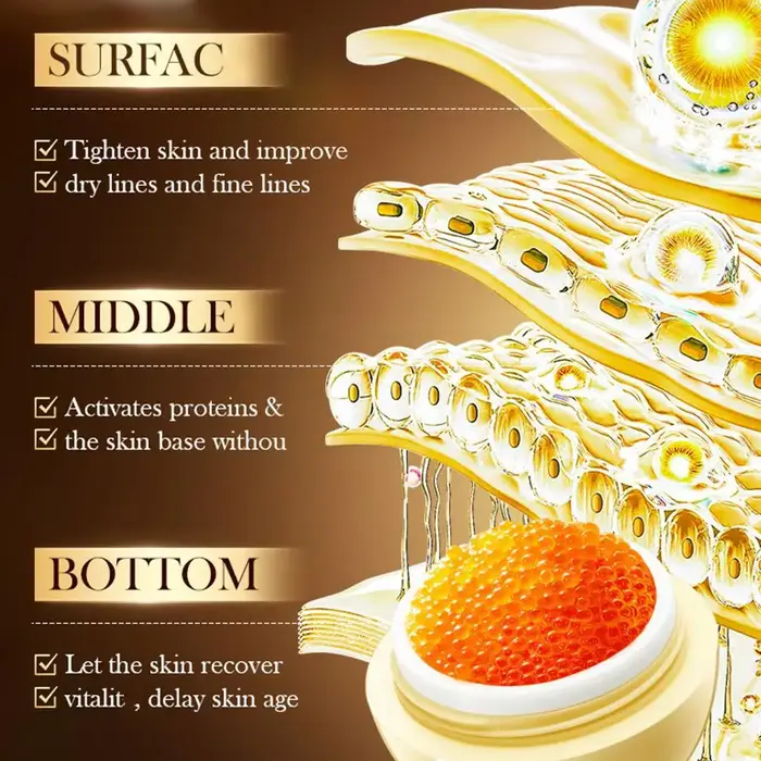 SADOER Caviar DNA Sodium Collagène Frming Crème pour hydrater nourrir Anti-âge Soins de la peau 30g