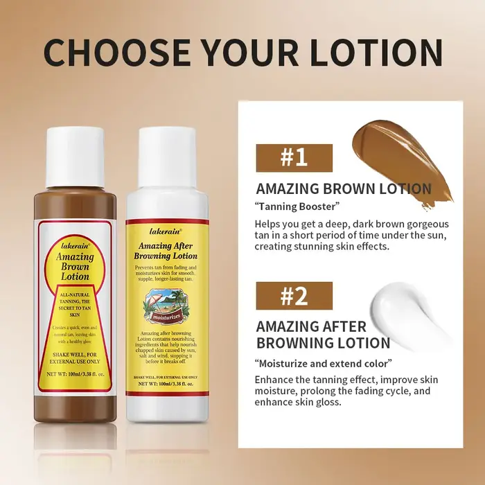 Lotion bronzante effet hâle durable