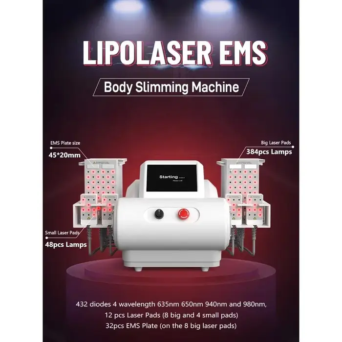 Technologie Lipolaser 6D combinée à l'EMS pour un remodelage corporel non invasif et une réduction de la cellulite