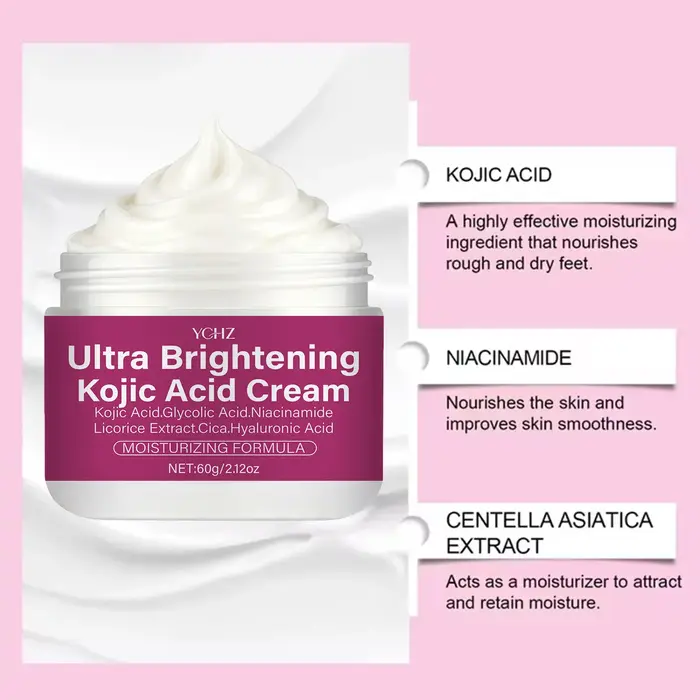 Crème éclaircissante à l'acide kojique contenant de la niacinamide