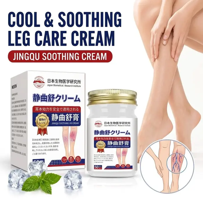 Crème Apaisante et Rafraîchissante pour les Jambes, Soulagement des Varices, Pommade de Massage pour