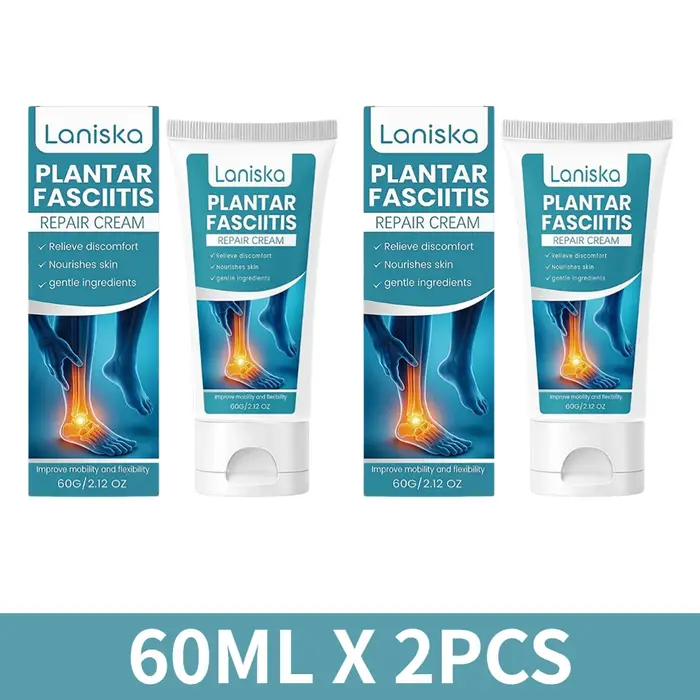 Crème réparatrice pour fasciite plantaire Laniska - Favorise le confort des pieds