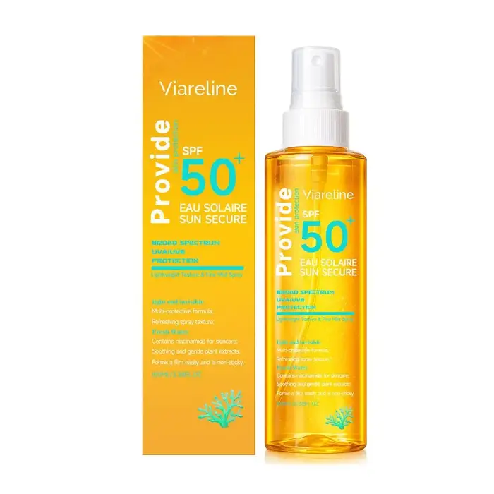 Spray solaire SPF50+ 100 ml respectueux des récifs coralliens - Brume légère et invisible, résistant