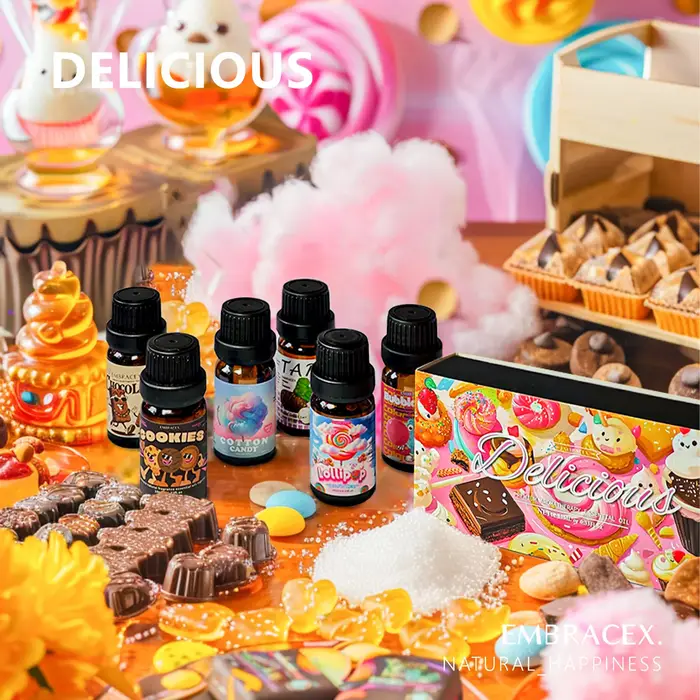 6PC/1PC 10ML Huiles Essentielles Délicieuses pour Soins de la Peau Femme
