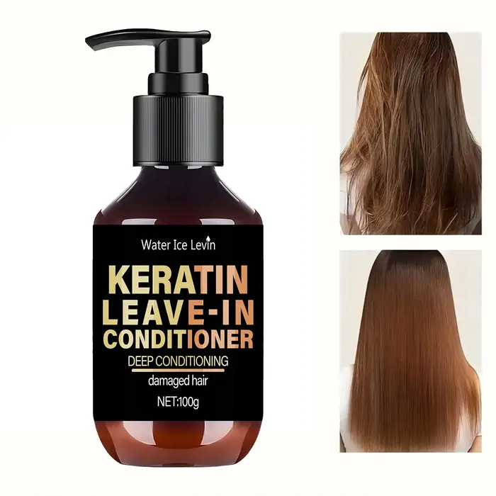 Réparateur Cheveux Abîmés Après-Shampoing Sans Rinçage 1+1 Pack 100g avec Biotine Collagène Acide Hyaluronique Vitamine C Kératine Hydratant Conditionnement Profond Pas Cher