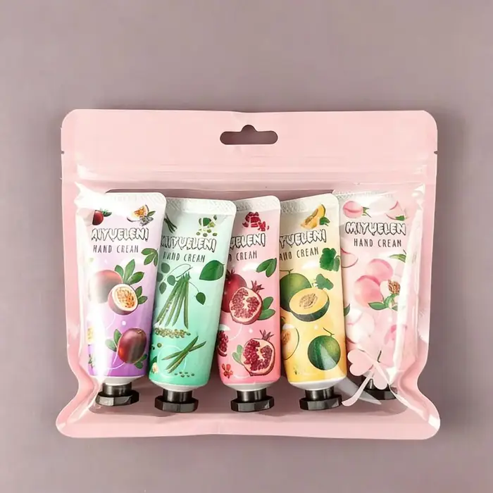 Coffret de Crèmes Mains aux Extraits de Fruits 20g*5/Paquet – Hydratant et Nourrissant pour Mains Sè