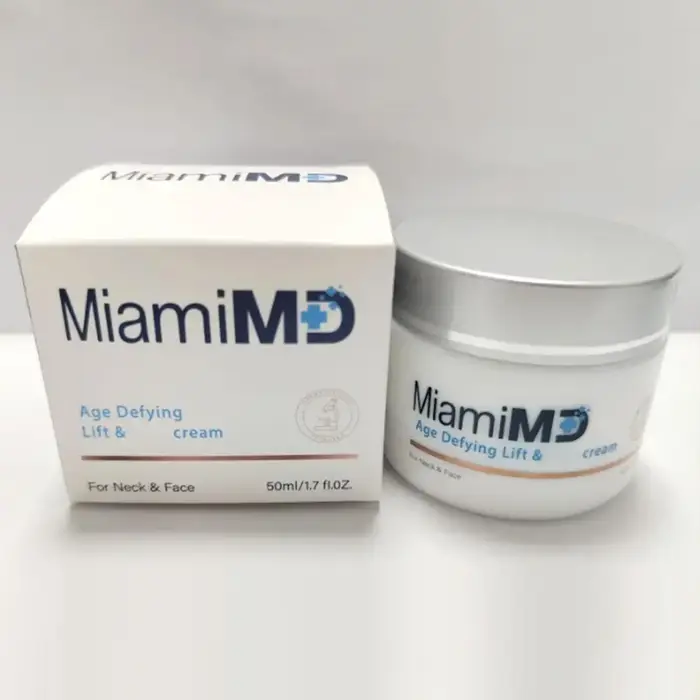 Crème pour le cou anti-âge Miami MD 50 ml, essence végétale naturelle, antioxydante, hydratante longue durée, soin liftant pour la peau